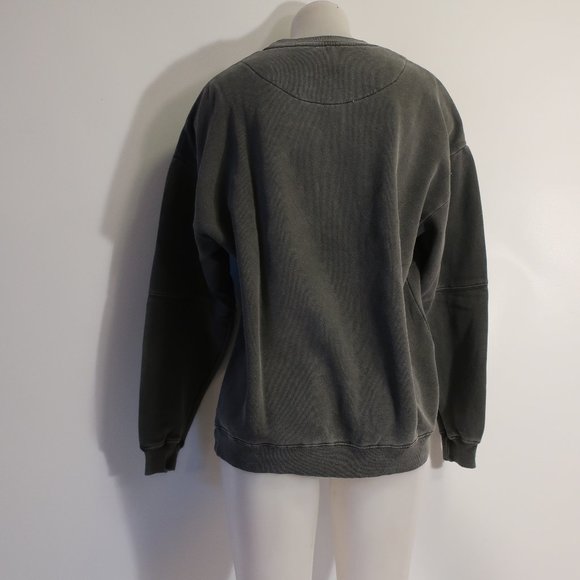 Womens Newtone Gray Yellow Crew Smiley Face NYC Sweatshirt  2 US/L-XL * - Picture 7 of 8